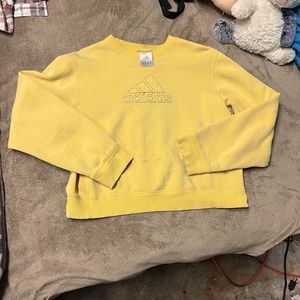 Yellow adidas sweatshirt/crew neck
